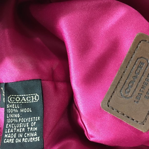 Coach S Pink Gray Houndstooth Wool Bucket Hat - Picture 6 of 6